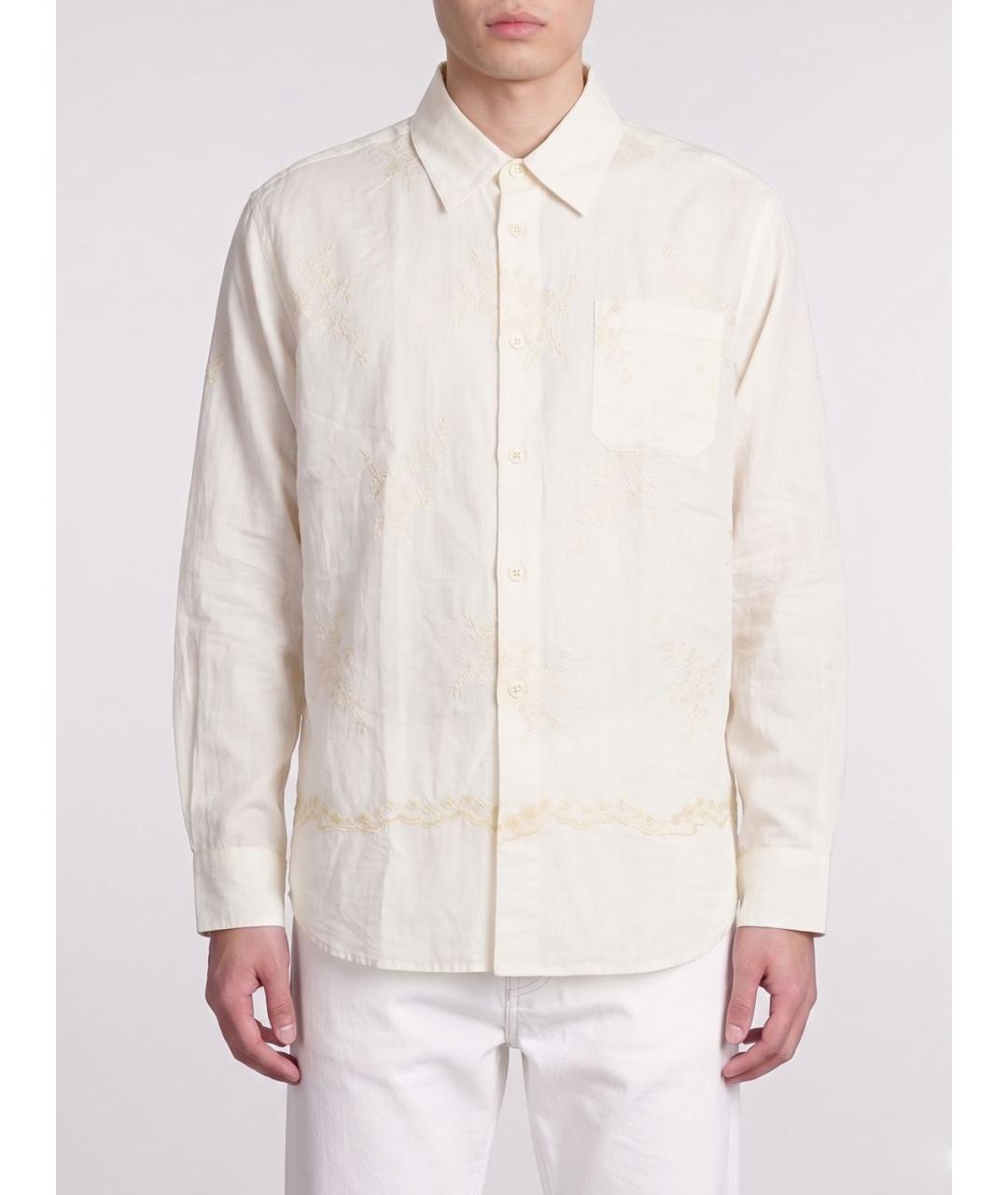 OUR LEGACY Белая хлопковая кэжуал рубашка, фото 4