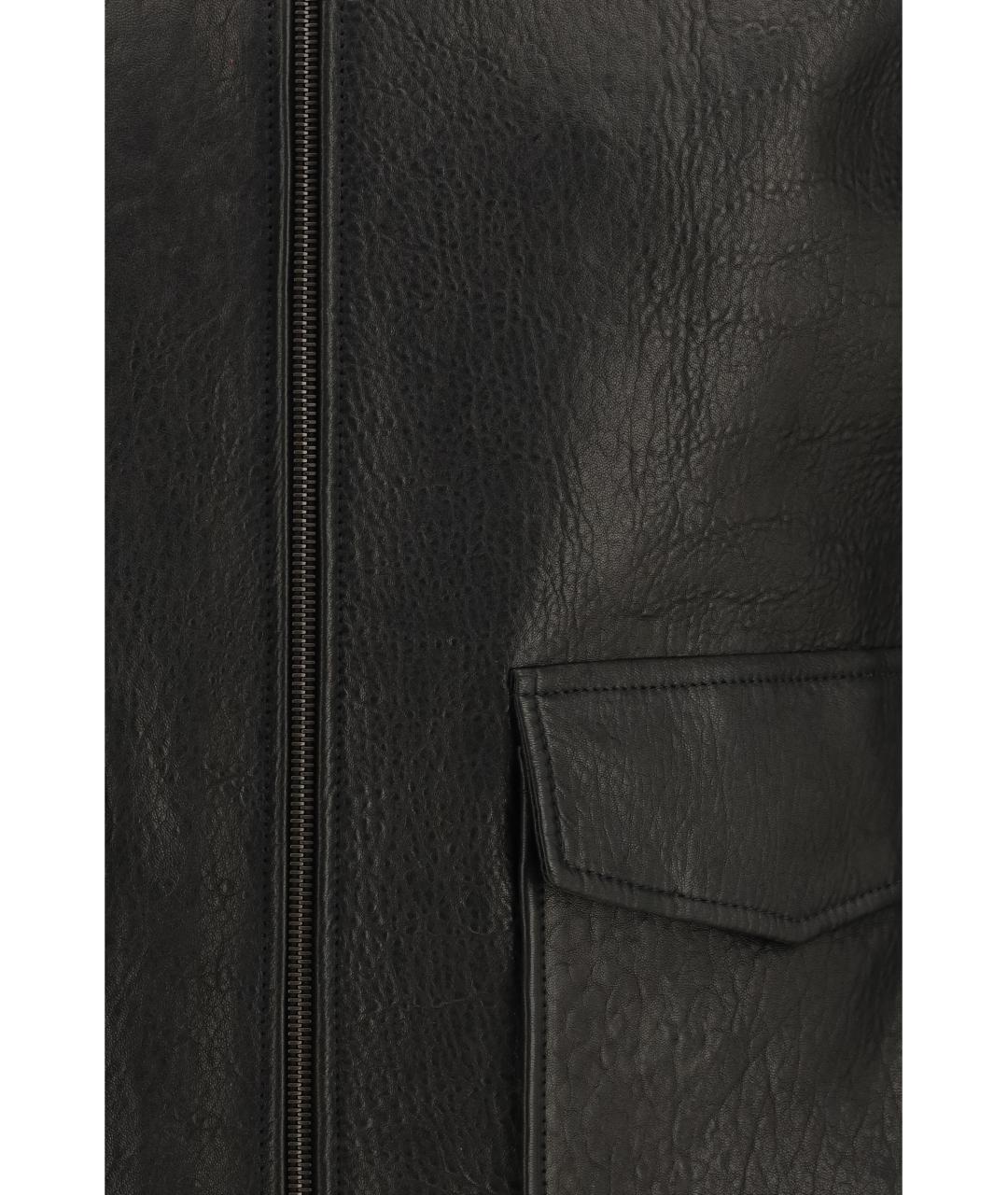 SAINT LAURENT Черная кожаная куртка, фото 3