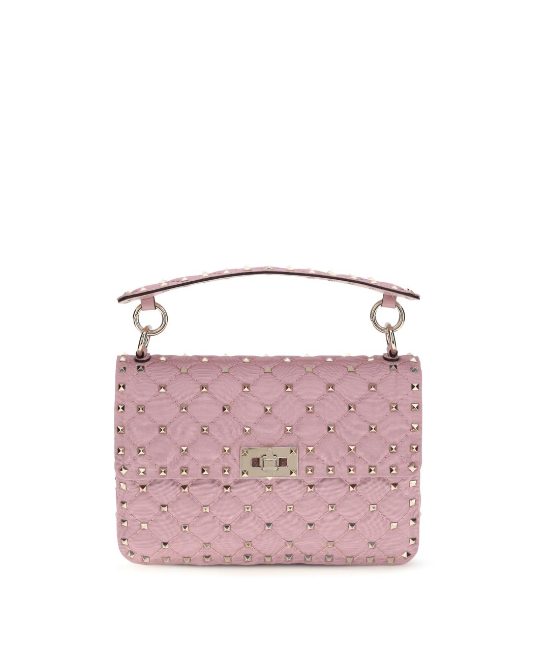 VALENTINO Розовая кожаная сумка через плечо, фото 1