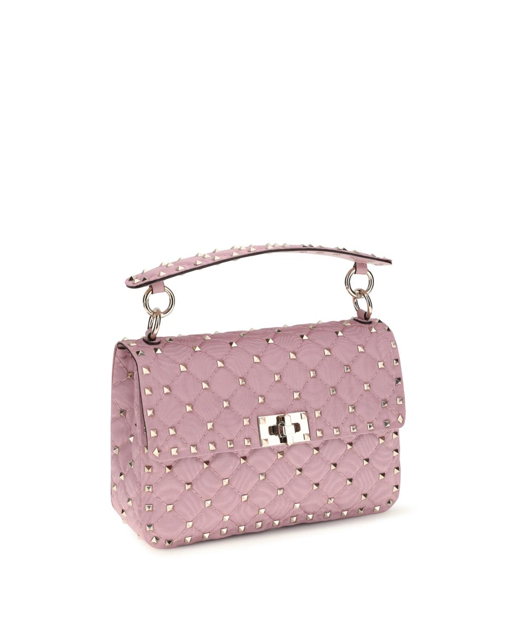 VALENTINO Розовая кожаная сумка через плечо, фото 2