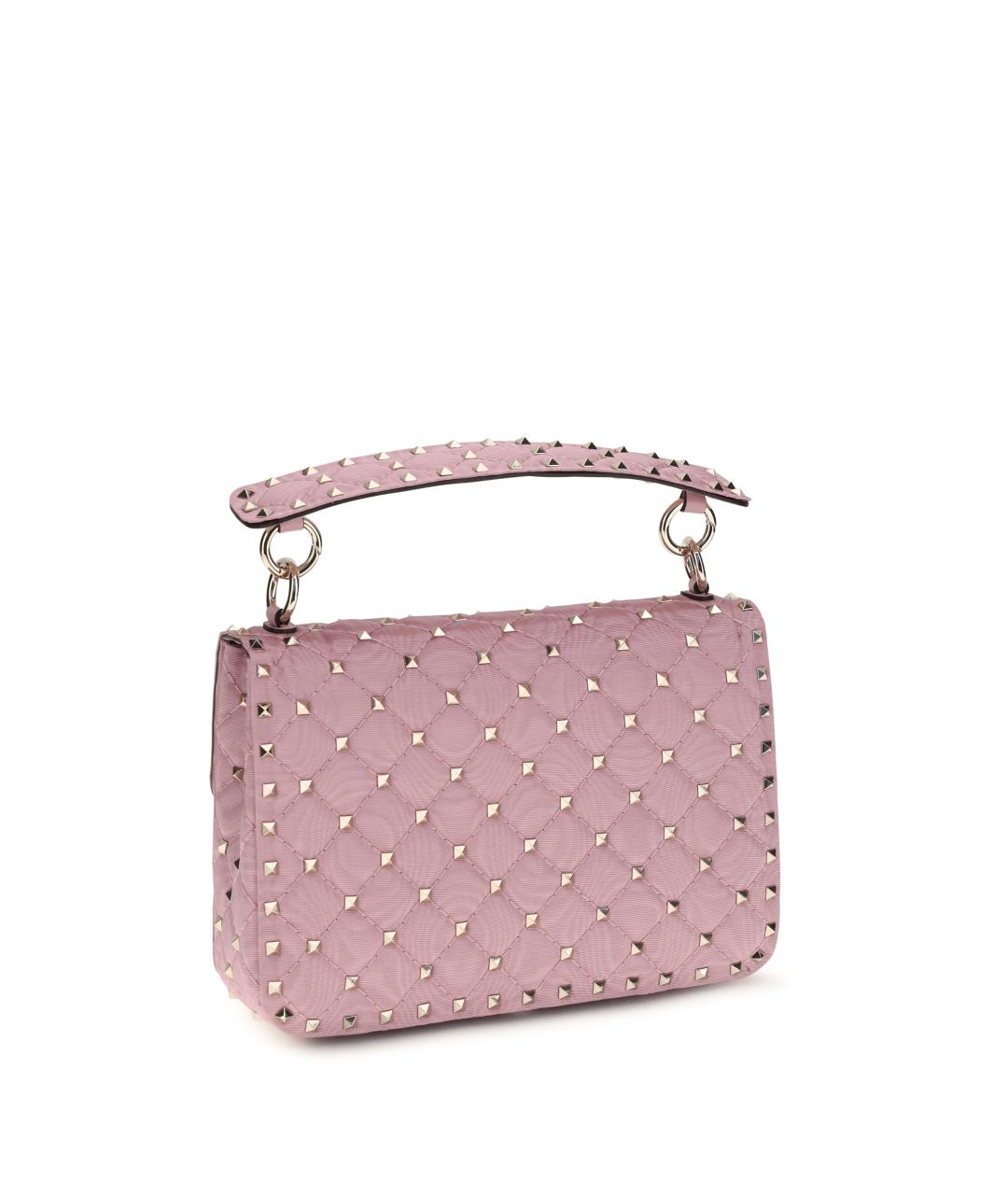 VALENTINO Розовая кожаная сумка через плечо, фото 3