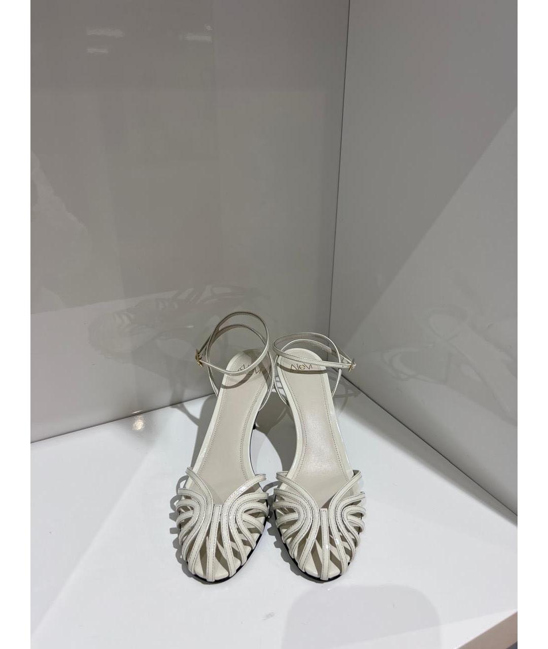 ALEVI Белые кожаные босоножки, фото 3