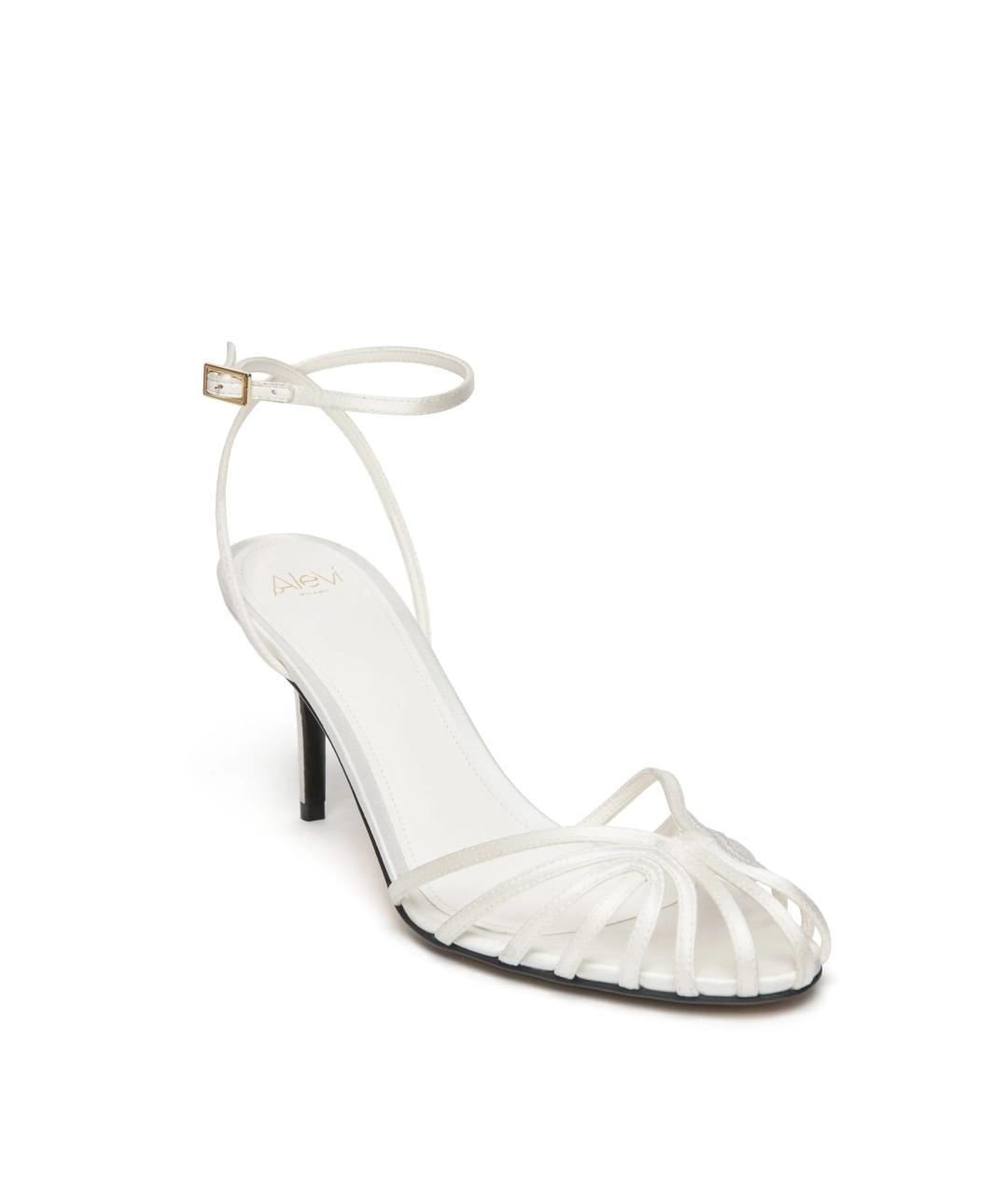 ALEVI Белые кожаные босоножки, фото 1