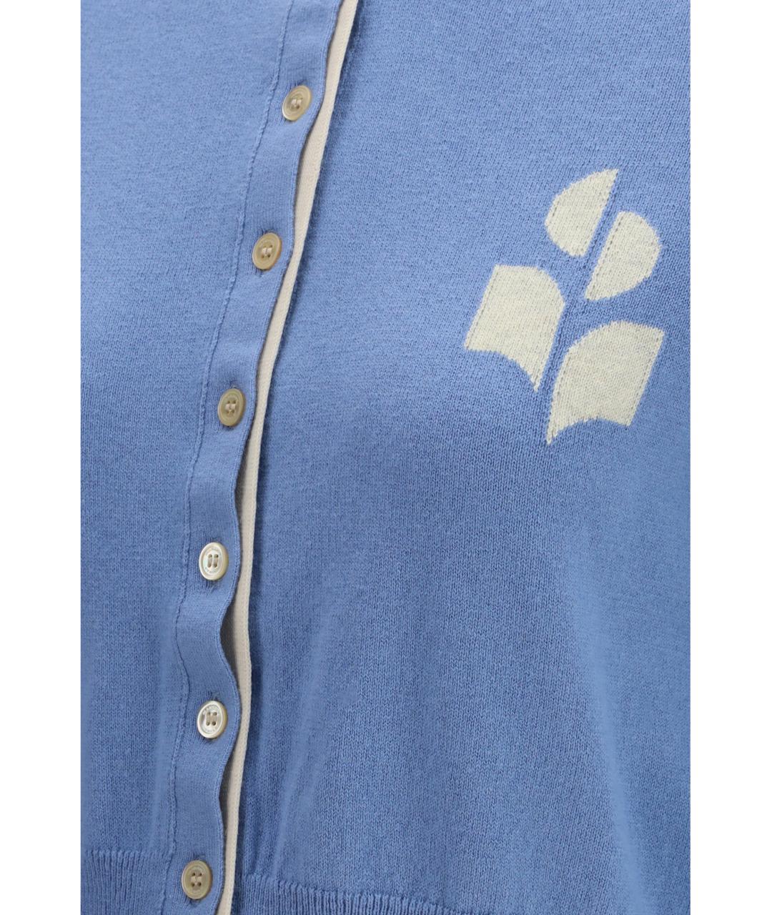 ISABEL MARANT ETOILE Синий хлопковый кардиган, фото 3