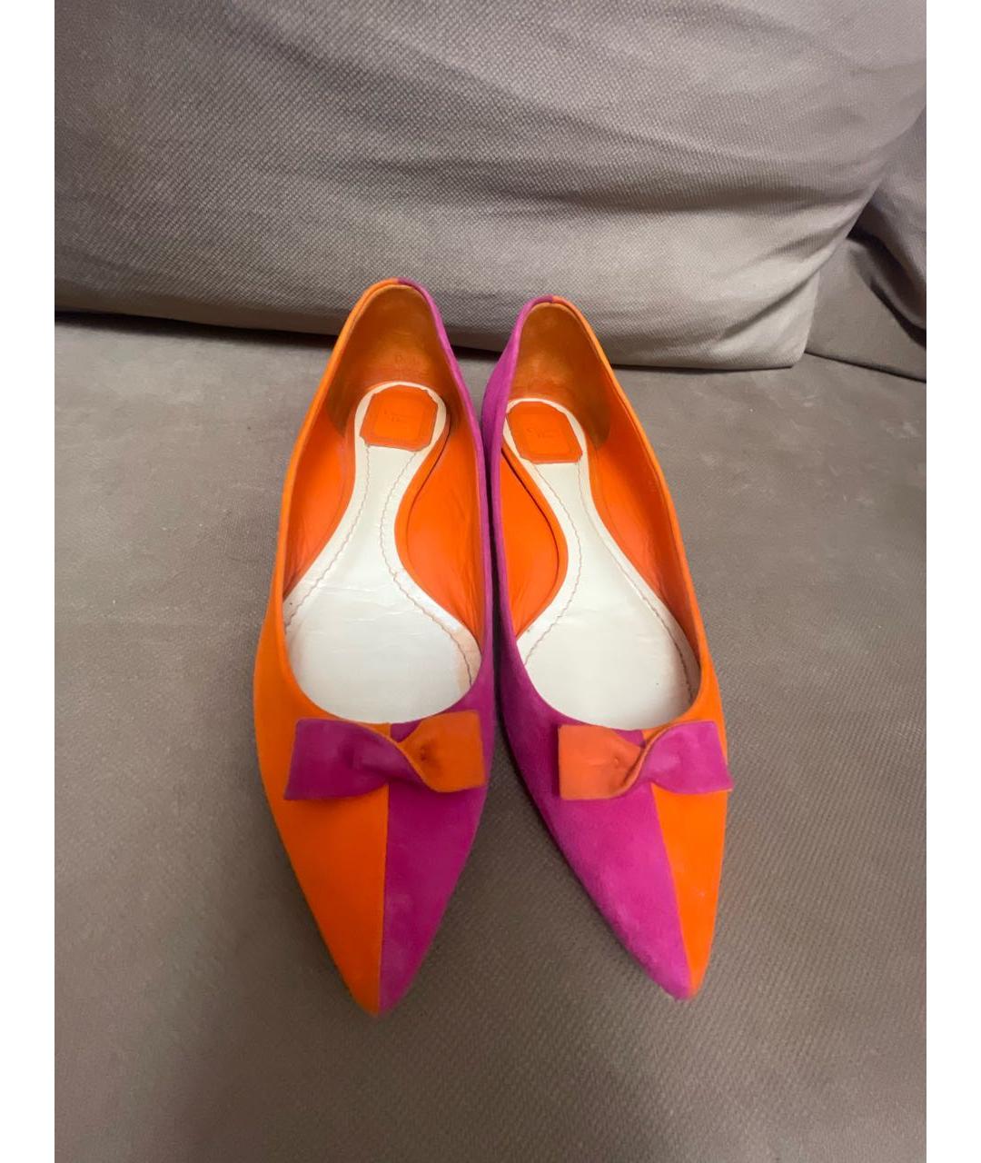 CHRISTIAN DIOR Мульти замшевые балетки, фото 2