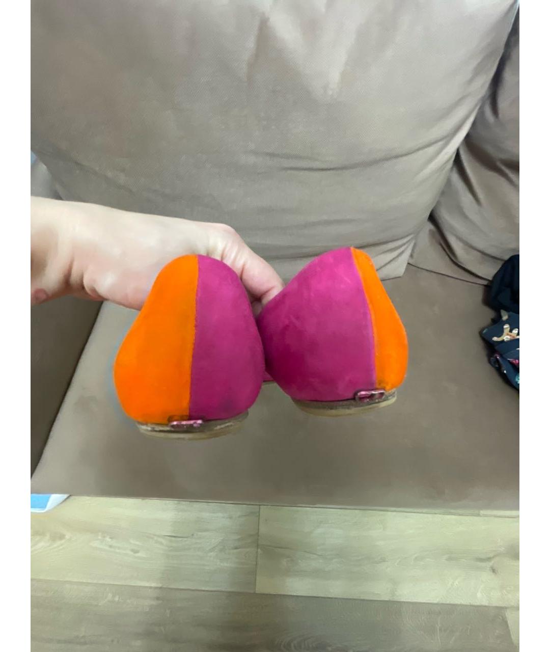 CHRISTIAN DIOR Мульти замшевые балетки, фото 4