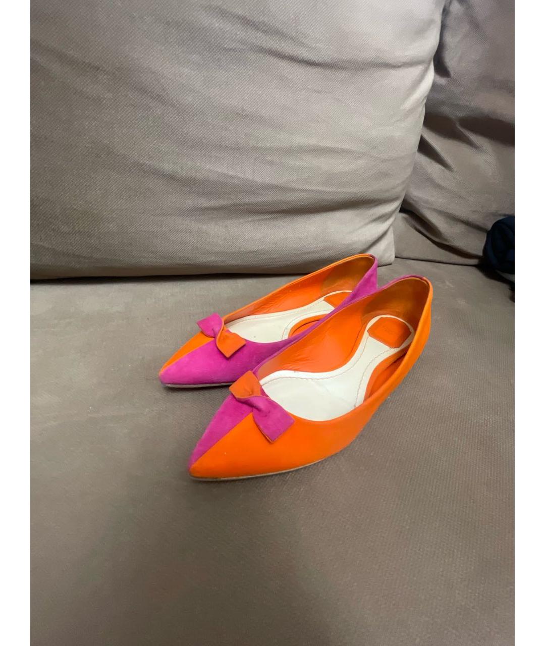 CHRISTIAN DIOR Мульти замшевые балетки, фото 5