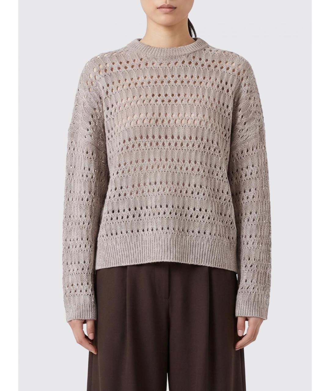 BRUNELLO CUCINELLI Серый льняной джемпер / свитер, фото 2