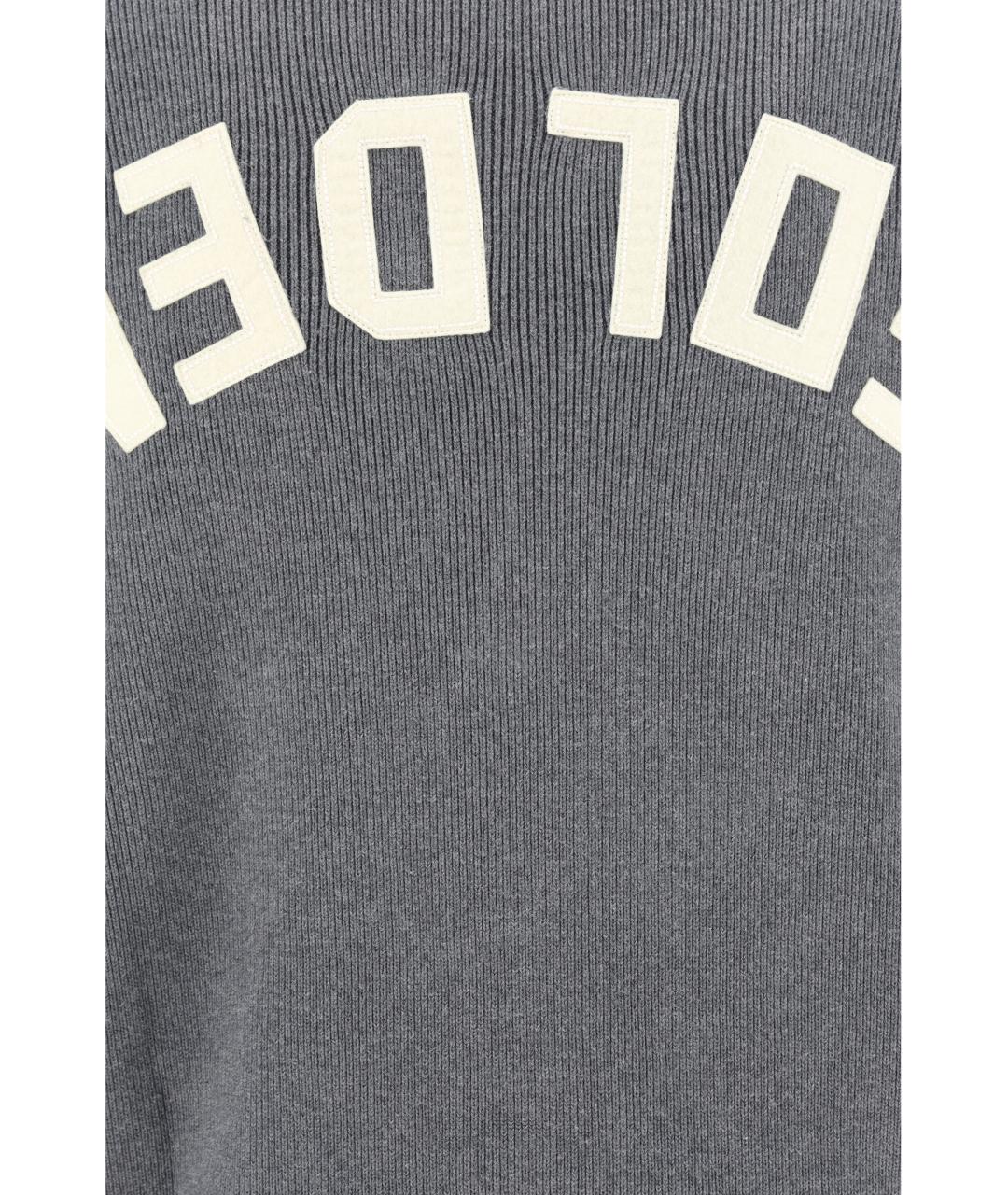 GOLDEN GOOSE DELUXE BRAND Серый хлопковый кардиган, фото 3