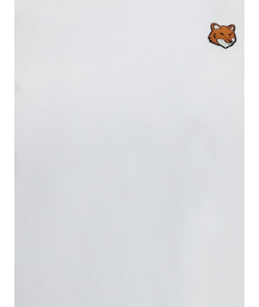MAISON KITSUNE Белая хлопковая футболка, фото 3