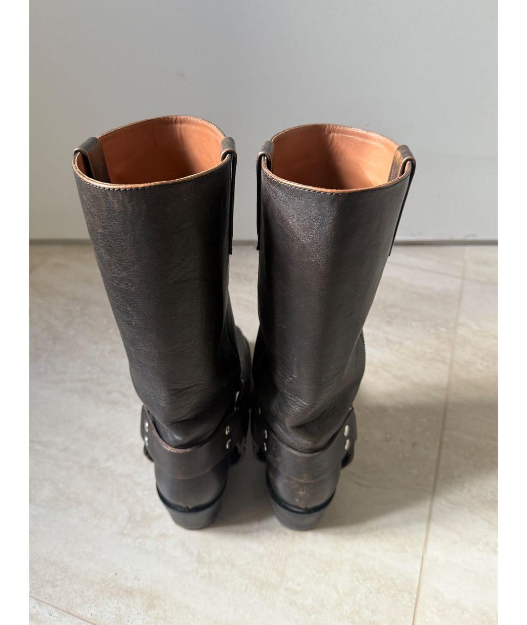 PARIS TEXAS Коричневые кожаные полусапоги, фото 4