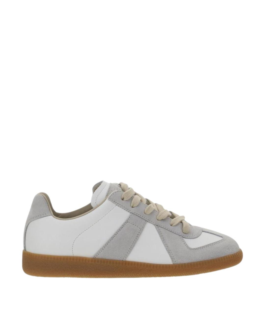 MAISON MARGIELA Белые кожаные кеды, фото 1