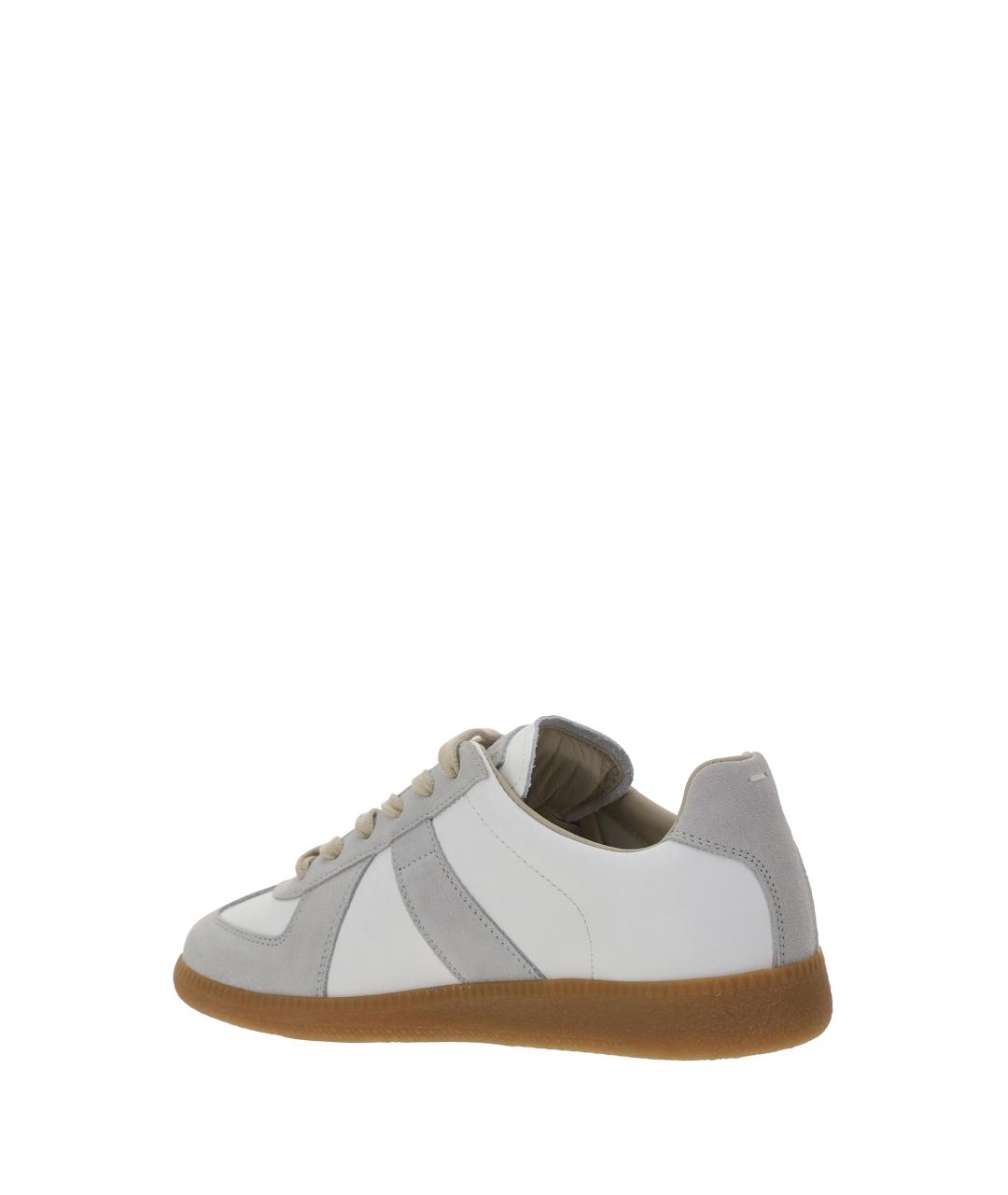 MAISON MARGIELA Белые кожаные кеды, фото 3