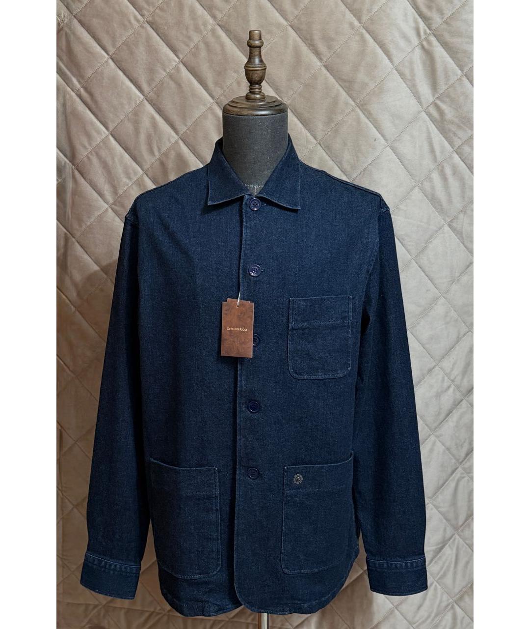 STEFANO RICCI Темно-синий пиджак, фото 3