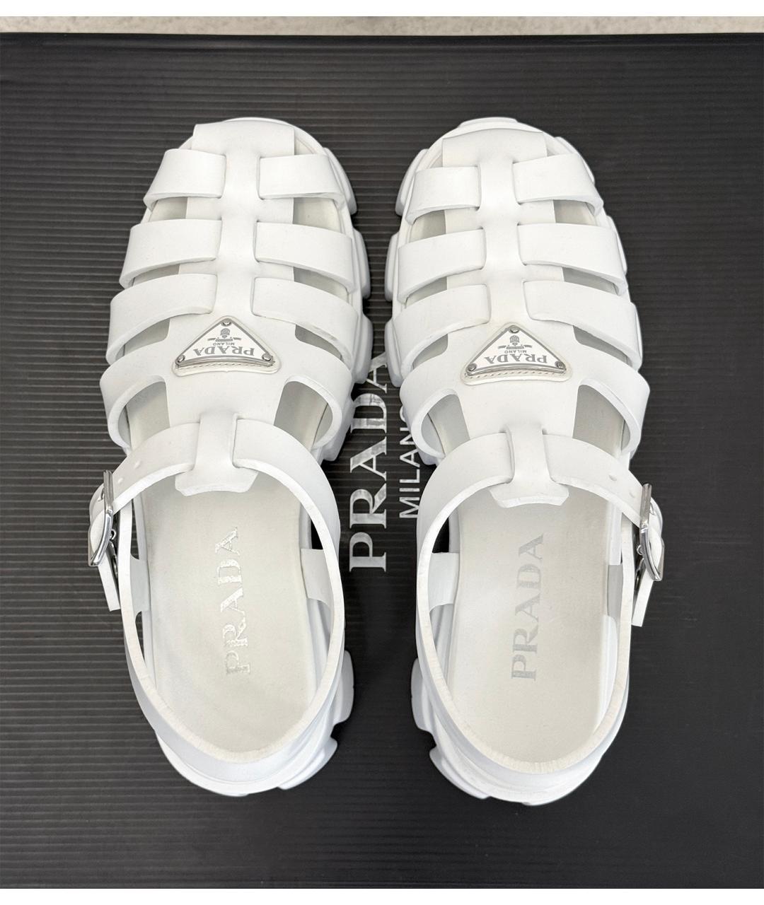 PRADA Белые босоножки, фото 6