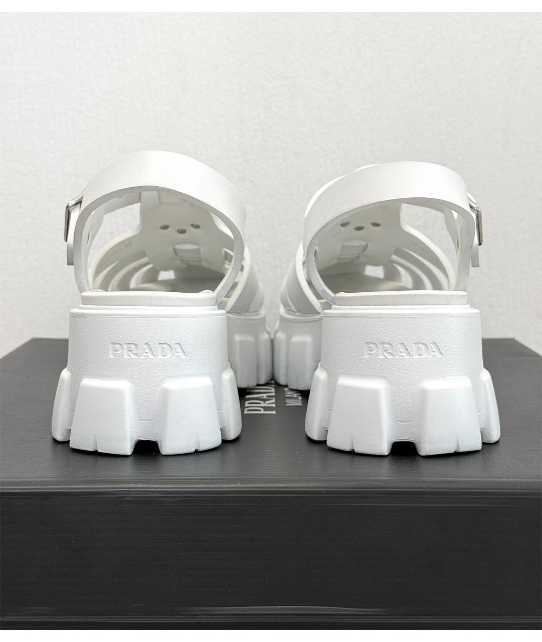 PRADA Белые босоножки, фото 7