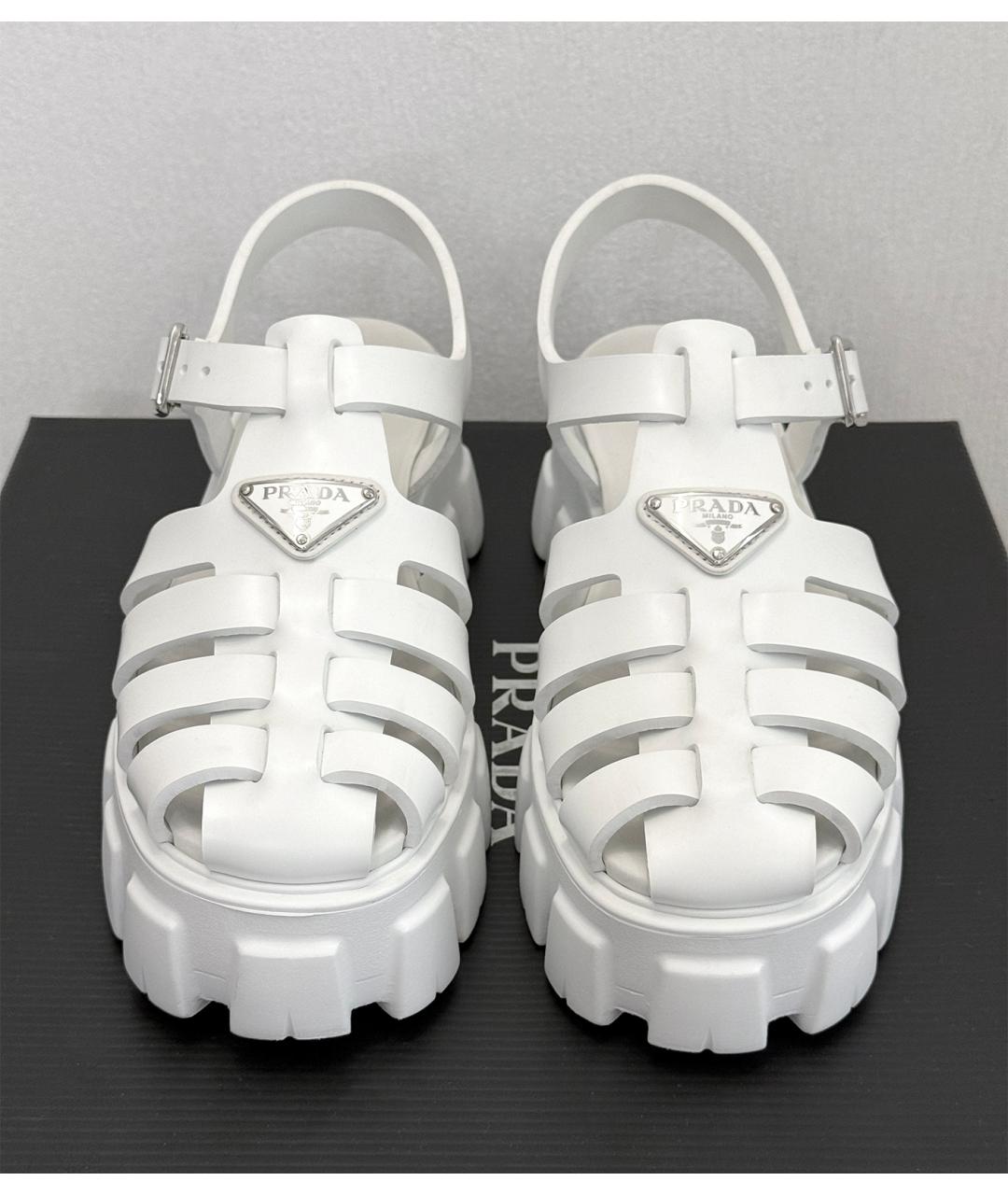 PRADA Белые босоножки, фото 3