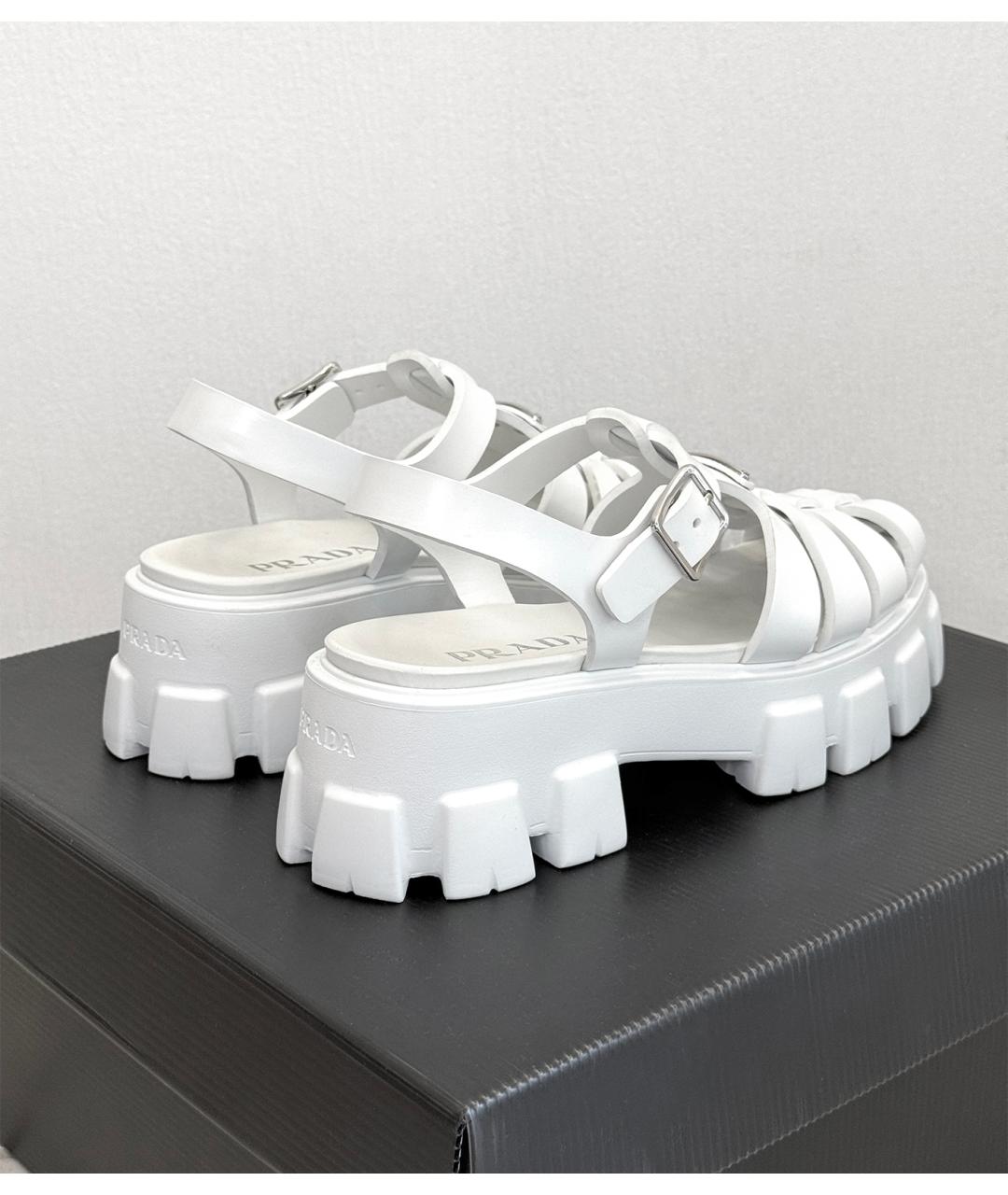 PRADA Белые босоножки, фото 8