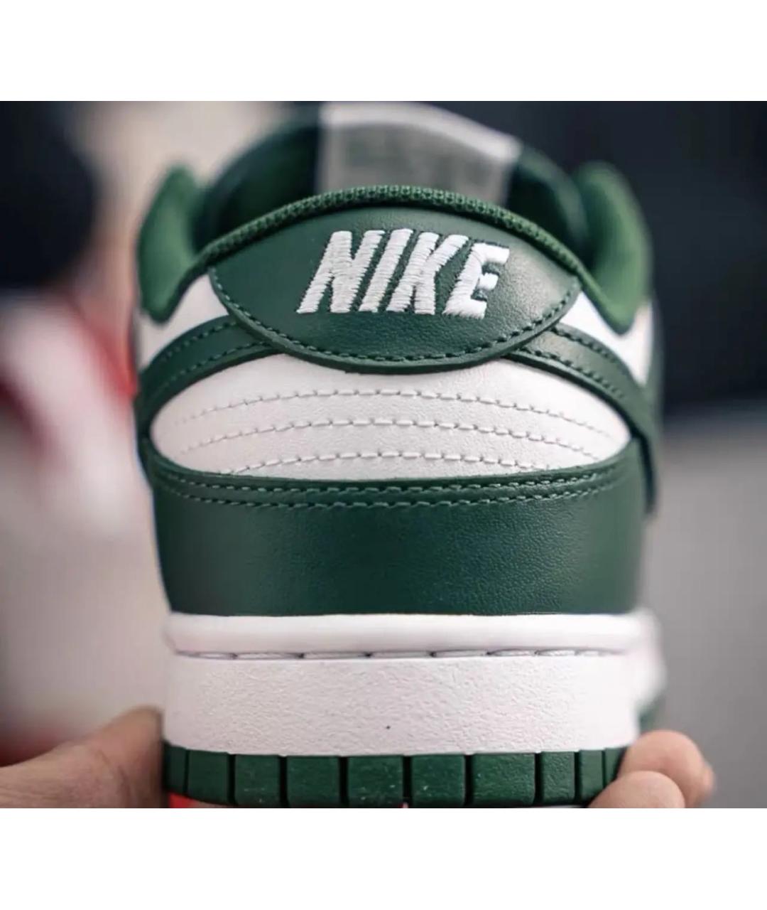 NIKE Зеленые кожаные кроссовки, фото 3