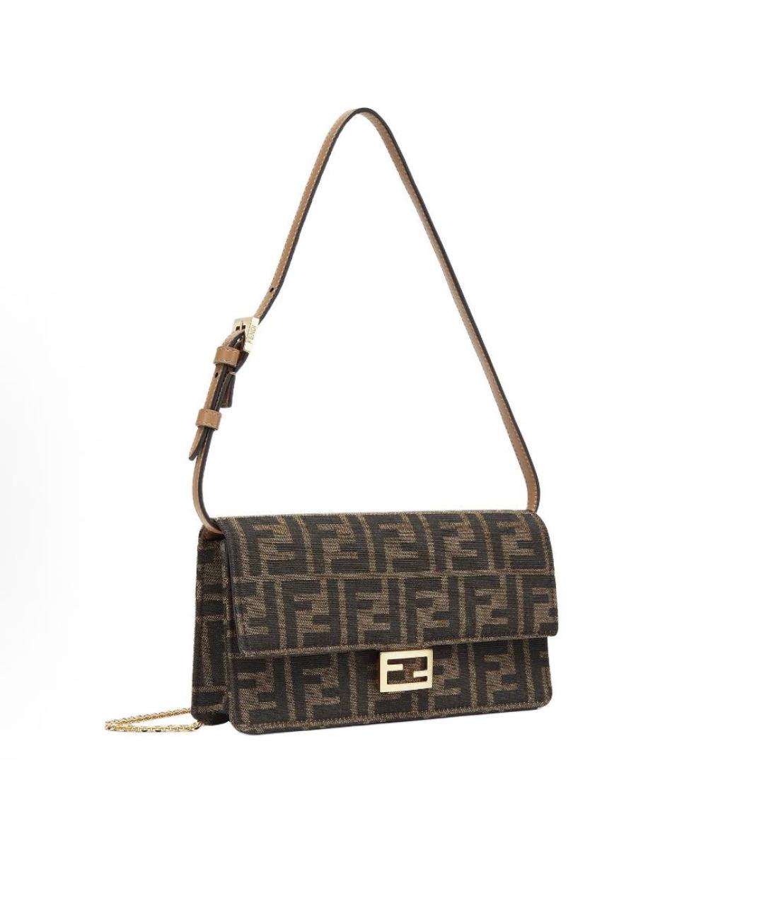 FENDI Коричневая сумка через плечо, фото 2