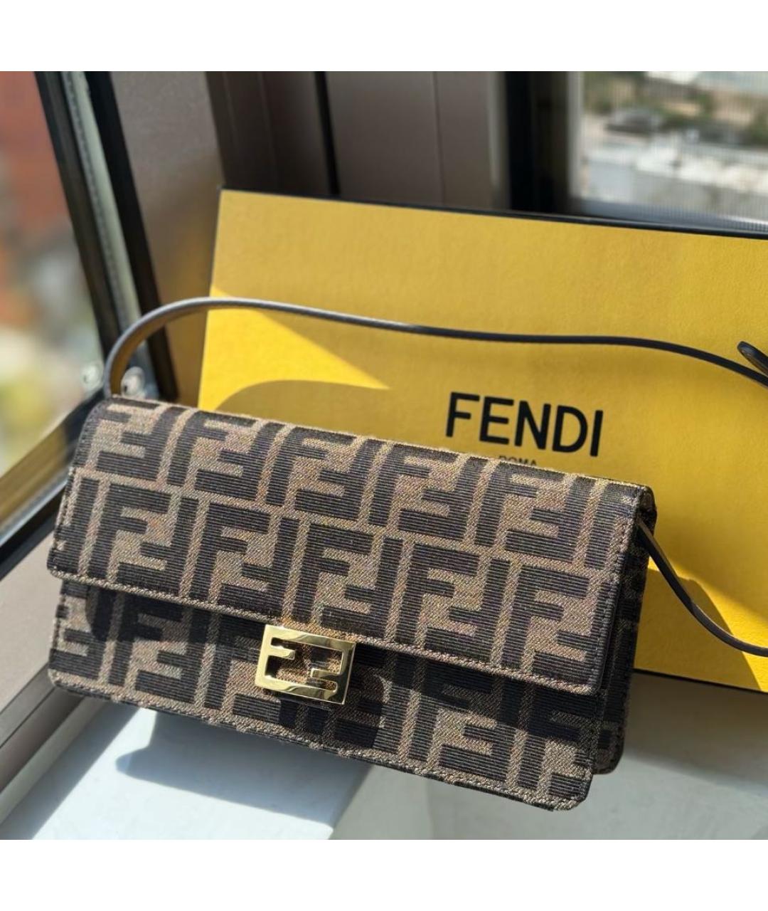 FENDI Коричневая сумка через плечо, фото 7