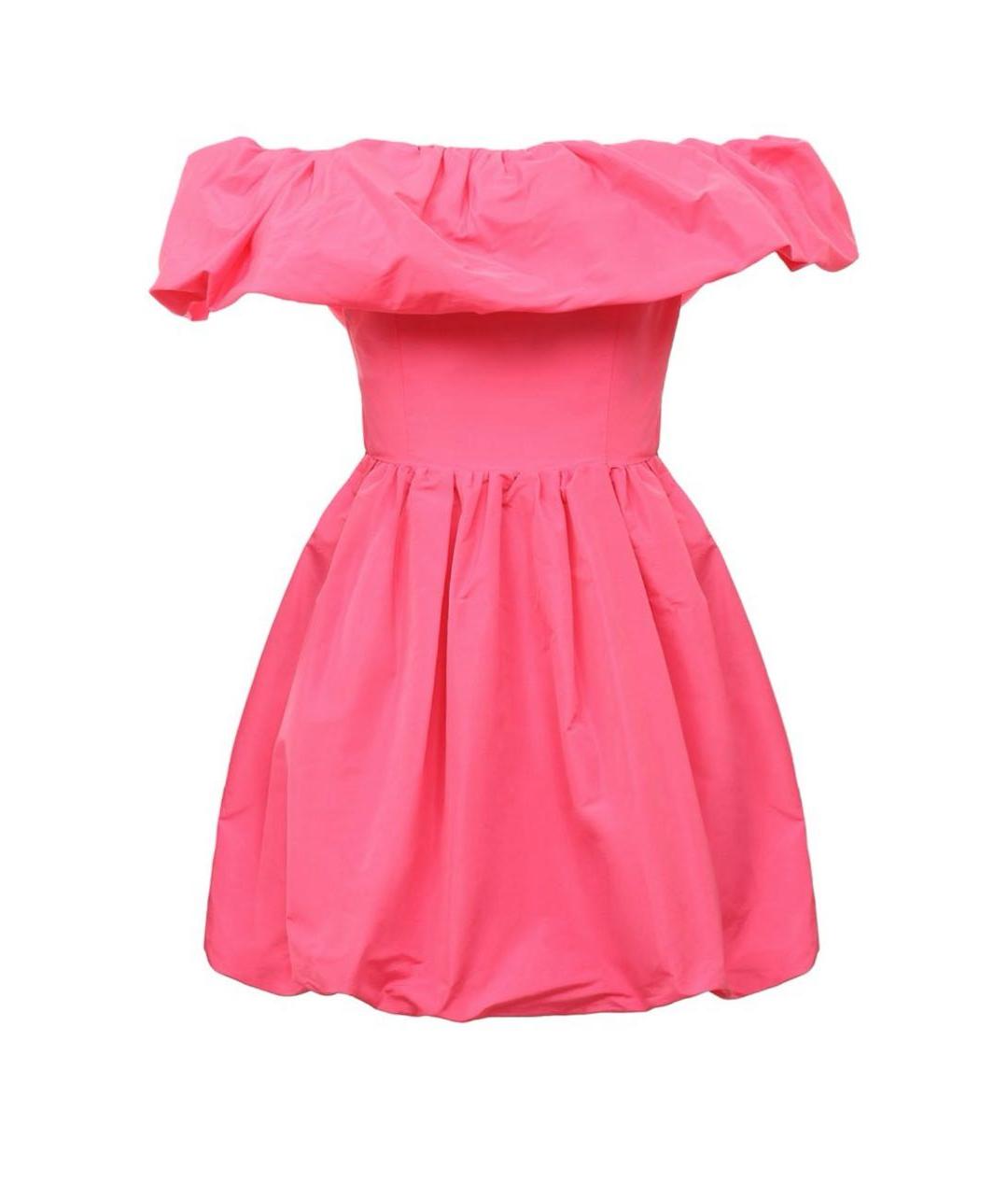 MSGM Розовое полиэстеровое коктейльное платье, фото 1