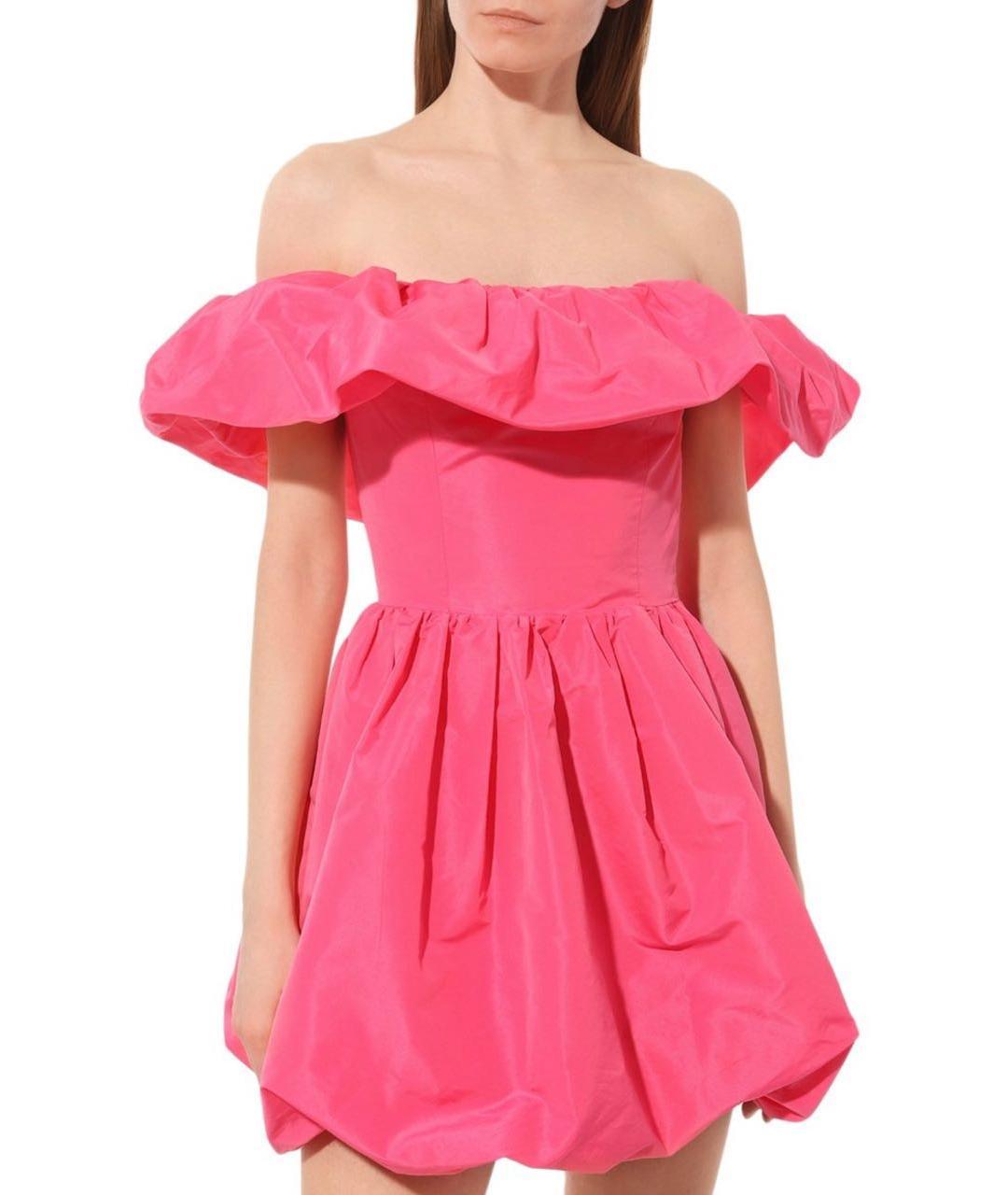 MSGM Розовое полиэстеровое коктейльное платье, фото 2