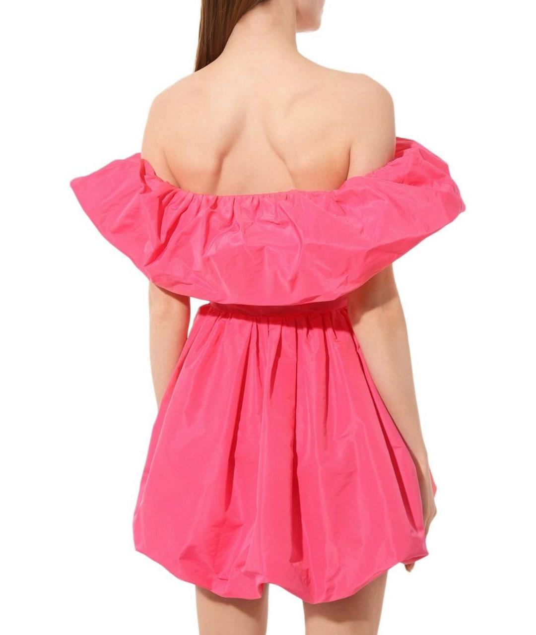 MSGM Розовое полиэстеровое коктейльное платье, фото 3