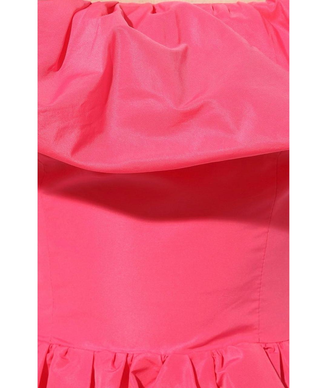 MSGM Розовое полиэстеровое коктейльное платье, фото 4