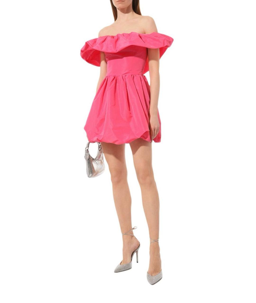 MSGM Розовое полиэстеровое коктейльное платье, фото 5
