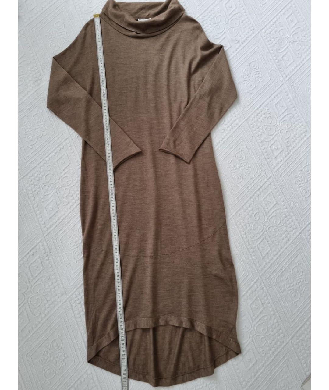 BRUNELLO CUCINELLI Коричневое платье, фото 7