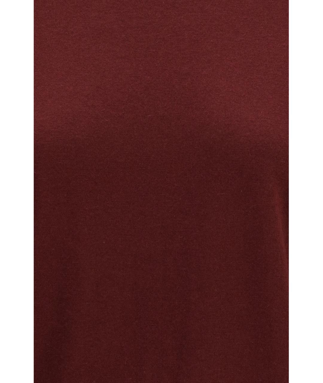 WEEKEND MAX MARA Бордовая шерстяная футболка, фото 3