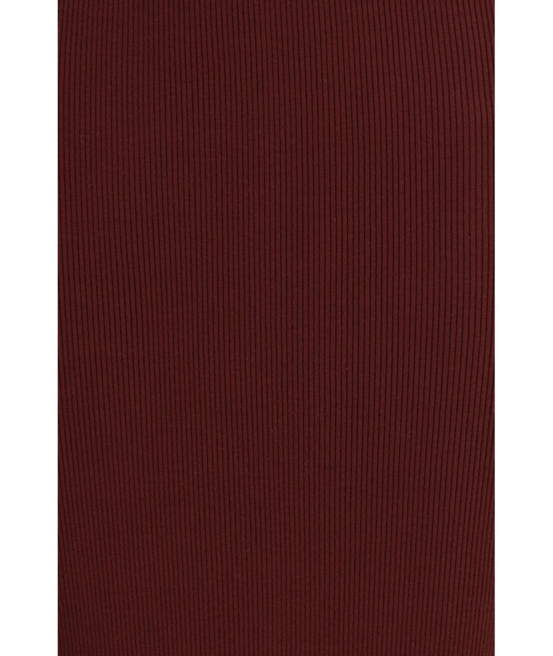 WEEKEND MAX MARA Бордовая вискозная юбка миди, фото 3