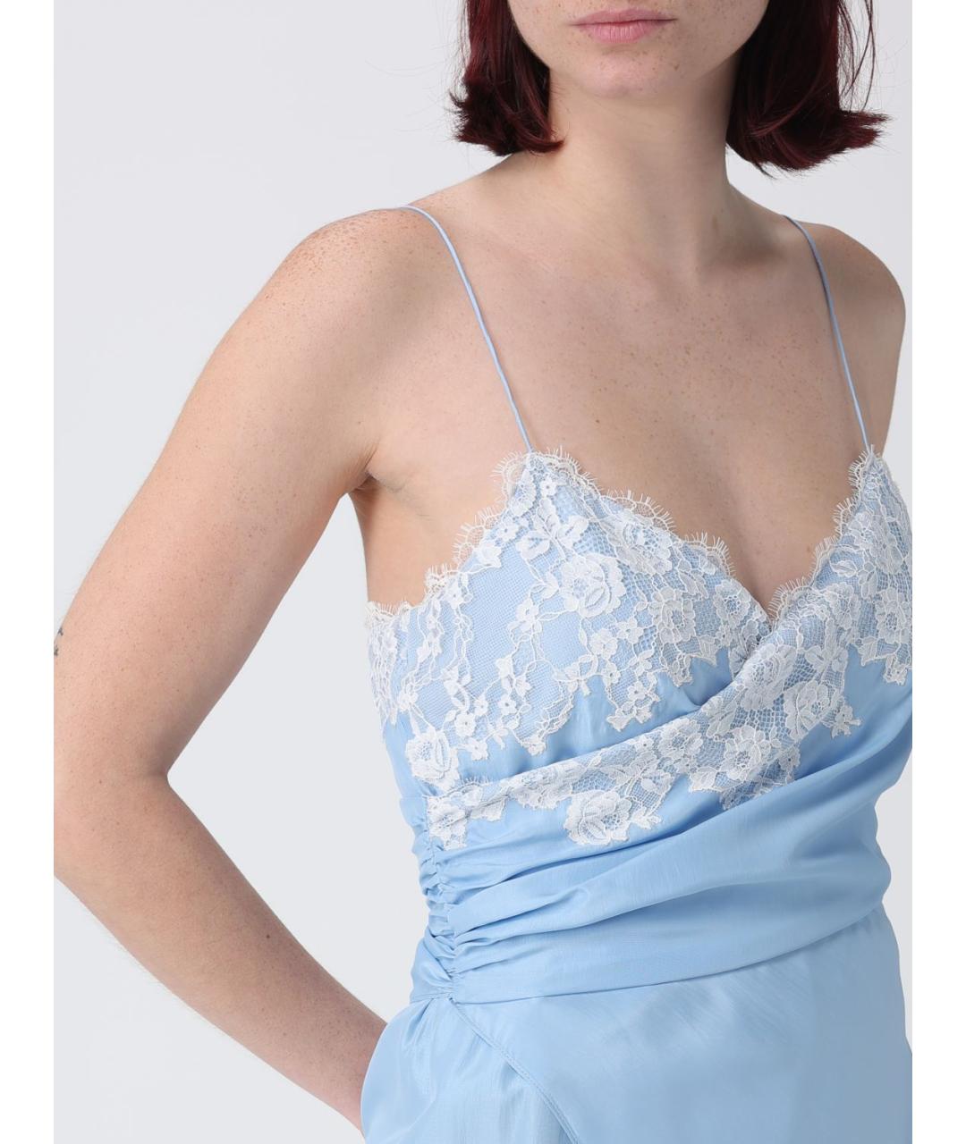 MOSCHINO Голубое повседневное платье, фото 3