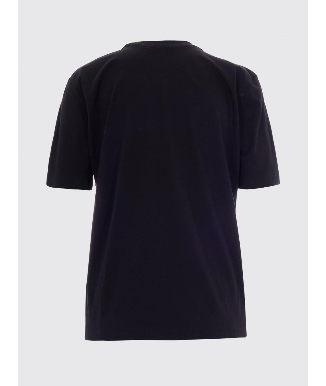 PATRIZIA PEPE Черная хлопковая футболка, фото 3