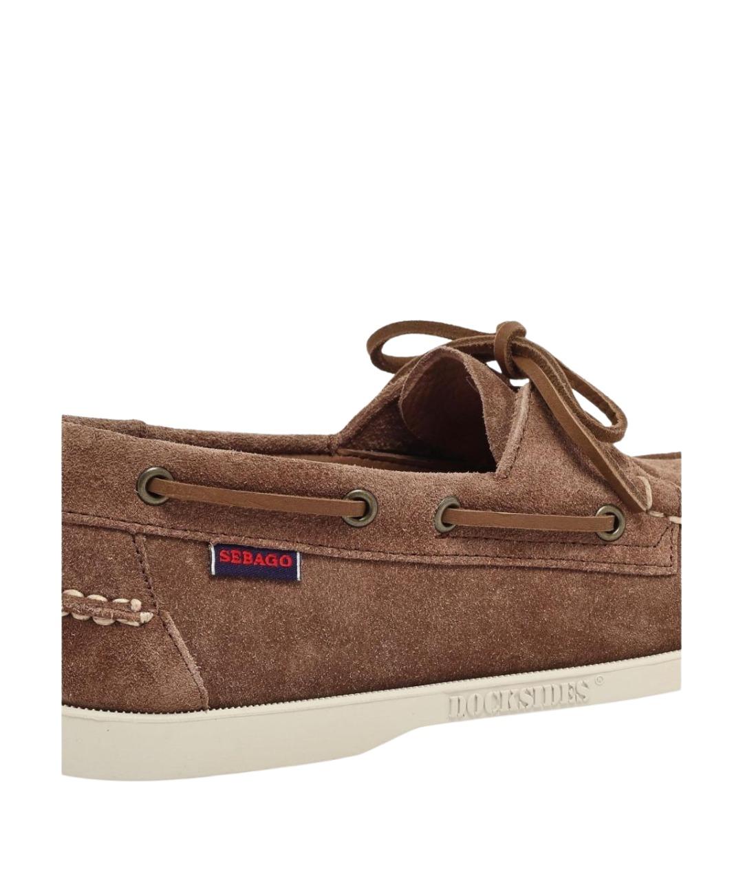 SEBAGO Коричневые замшевые лоферы, фото 4