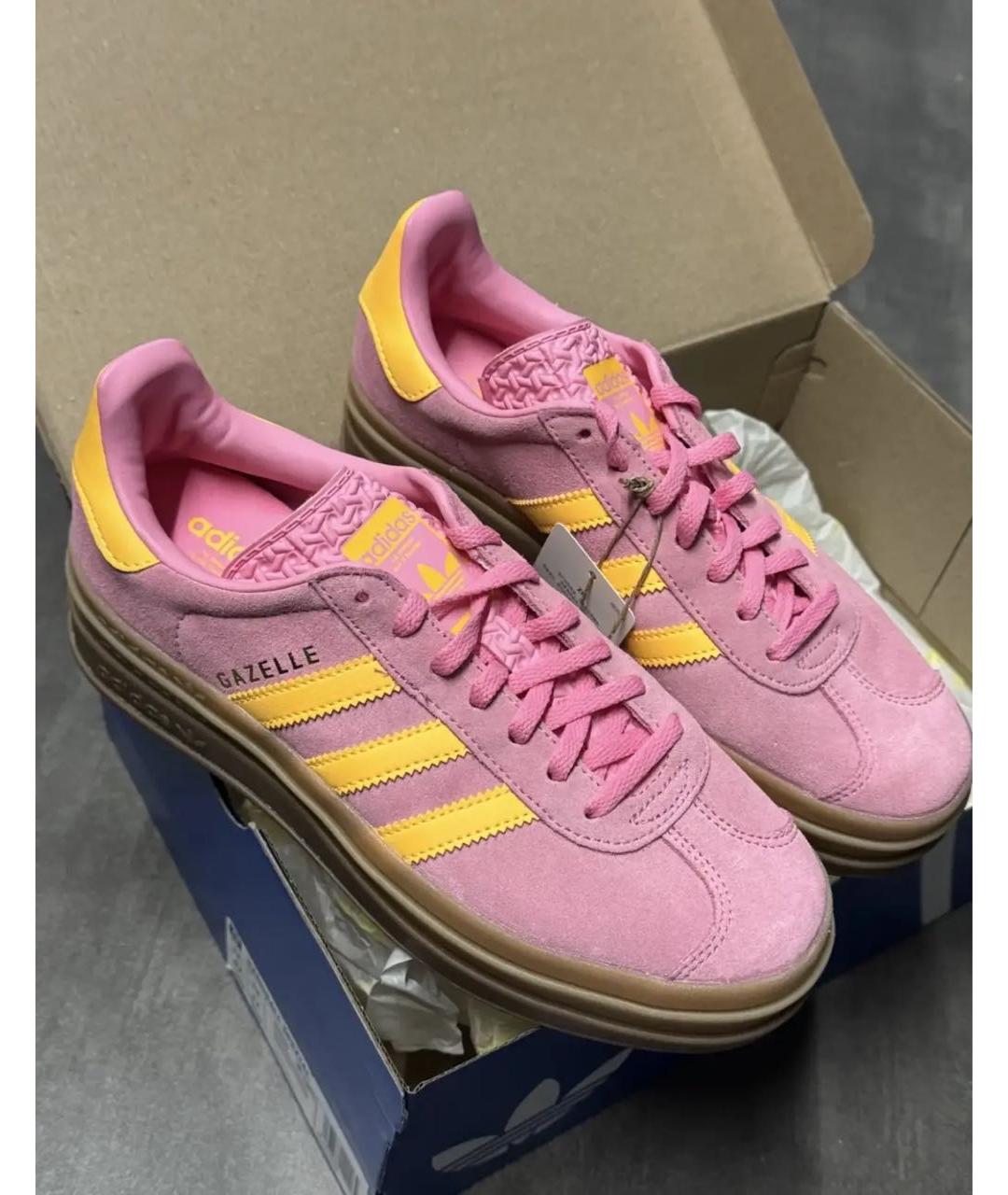 ADIDAS Розовые замшевые кеды, фото 4