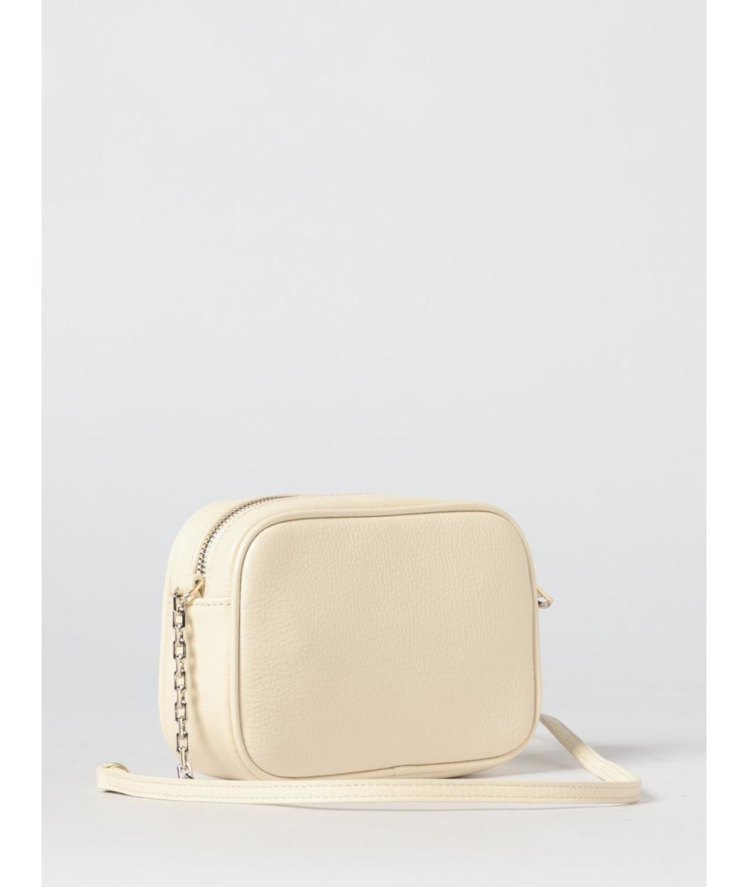 PATRIZIA PEPE Бежевая кожаная сумка через плечо, фото 2