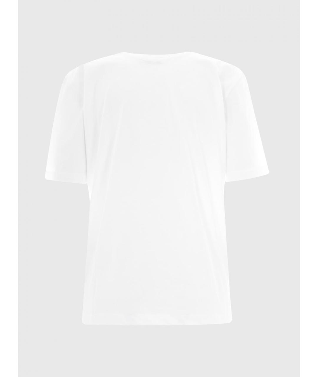 PATRIZIA PEPE Белая хлопковая футболка, фото 3