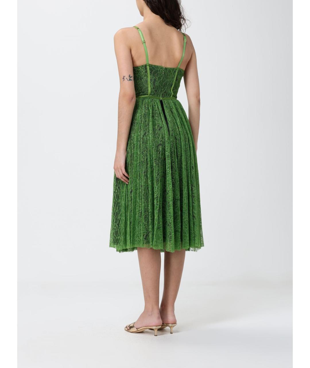 ELISABETTA FRANCHI Зеленые повседневное платье, фото 2