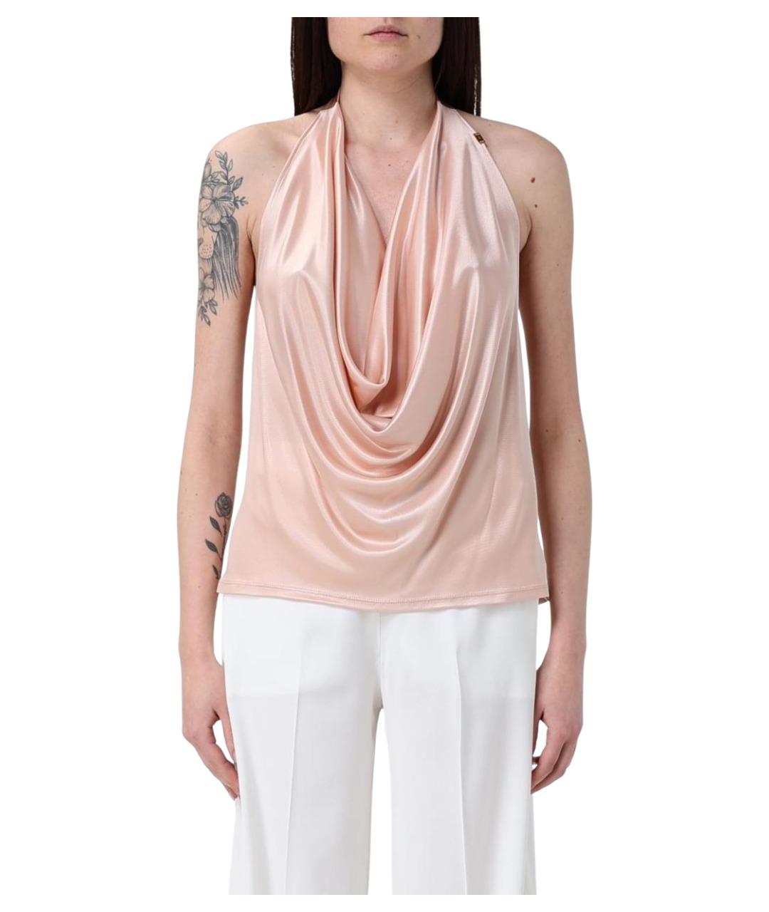 ELISABETTA FRANCHI Розовая вискозная блузы, фото 1