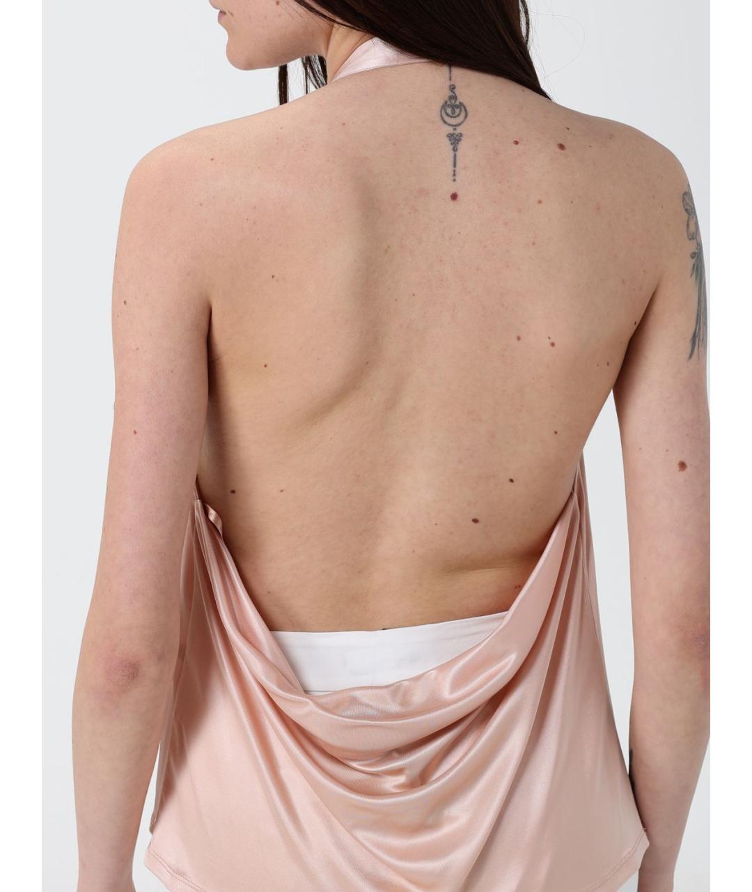 ELISABETTA FRANCHI Розовая вискозная блузы, фото 3