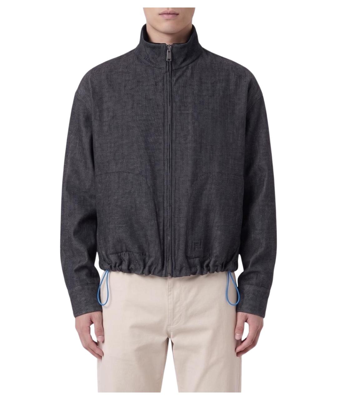 FENDI Серая льняная куртка, фото 1