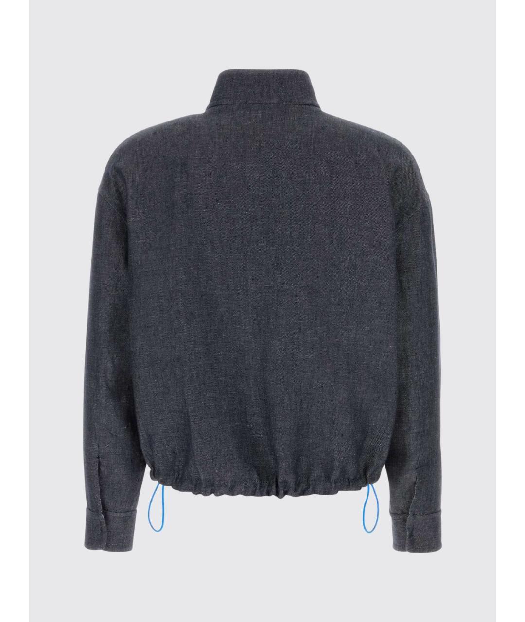 FENDI Серая льняная куртка, фото 3