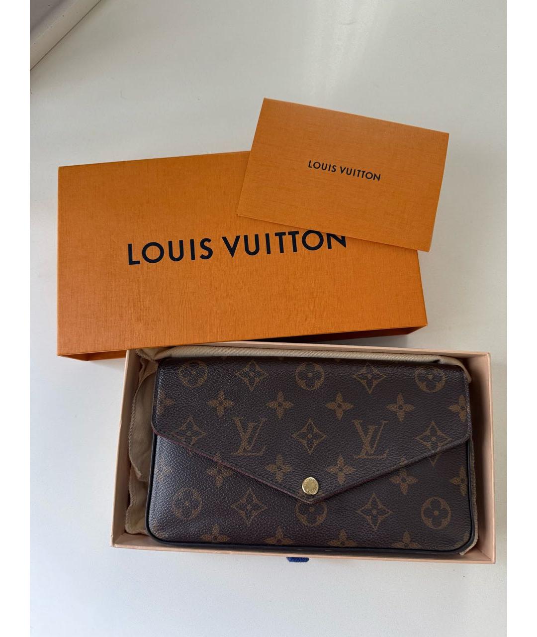 LOUIS VUITTON Коричневая сумка через плечо из искусственной кожи, фото 2