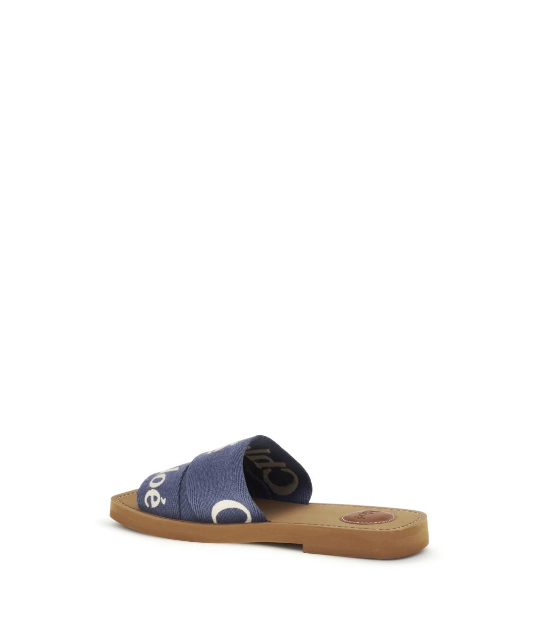 CHLOE Синие текстильные шлепанцы, фото 3