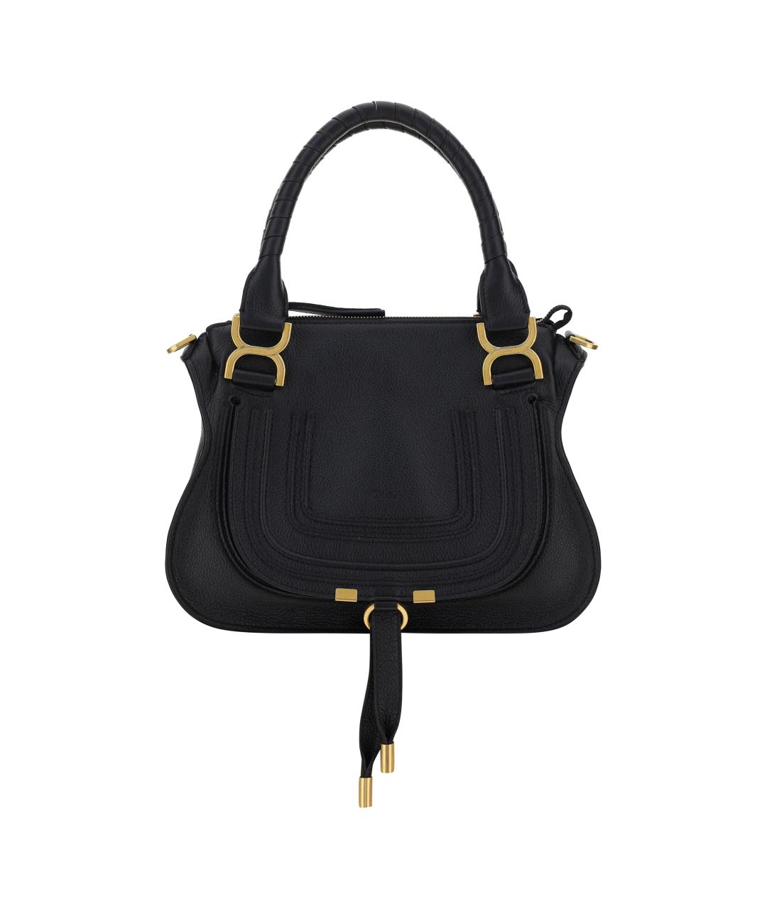 CHLOE Черная кожаная сумка тоут, фото 1