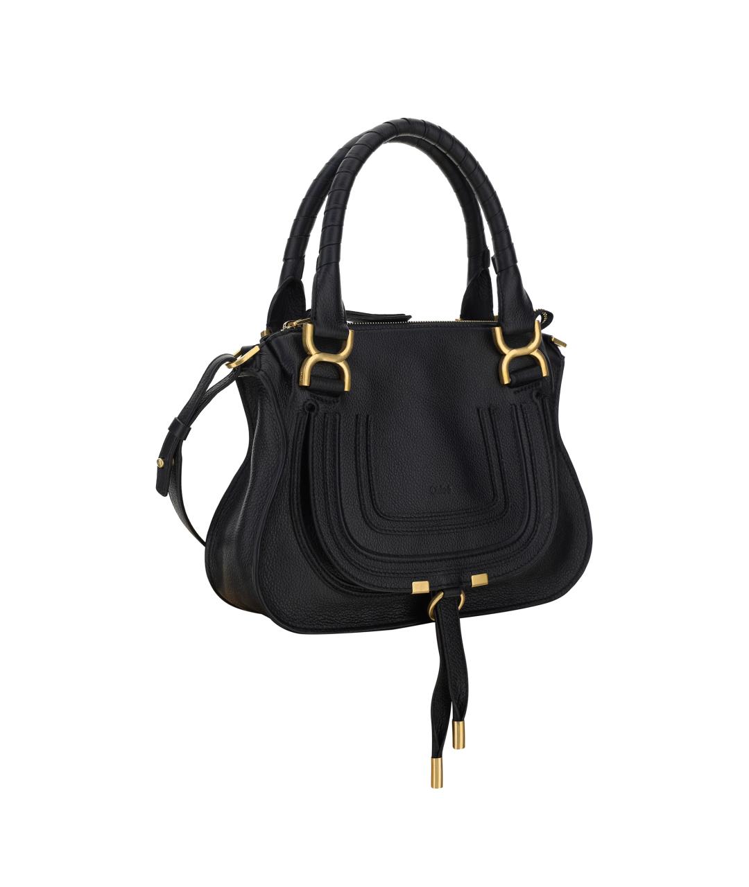 CHLOE Черная кожаная сумка тоут, фото 2