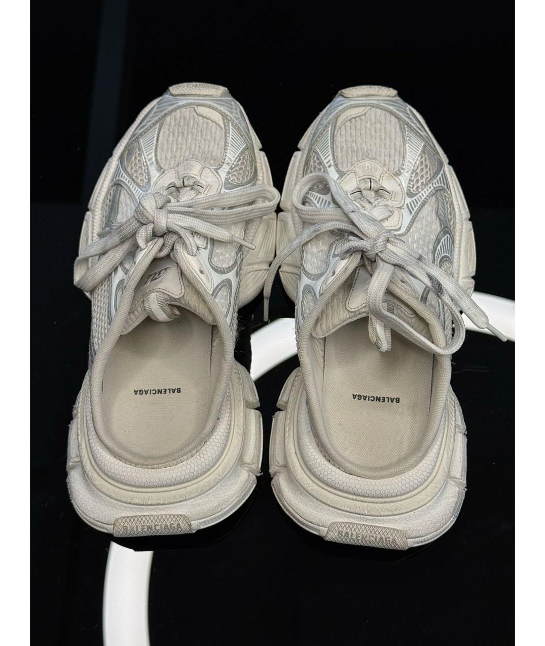 BALENCIAGA Белые текстильные кроссовки, фото 3