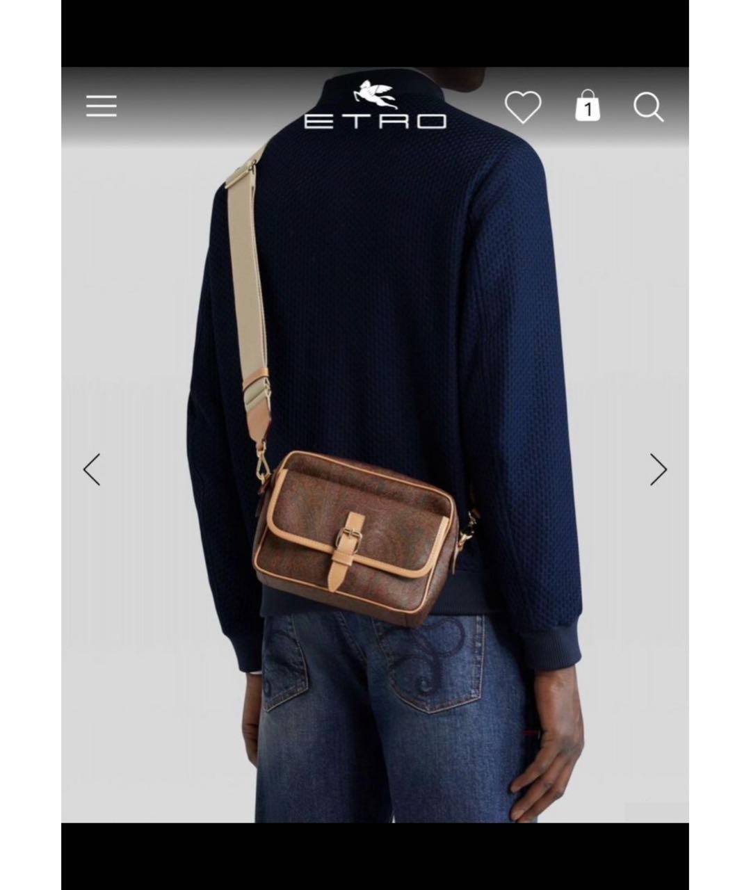 ETRO Синяя кожаная сумка на плечо, фото 6